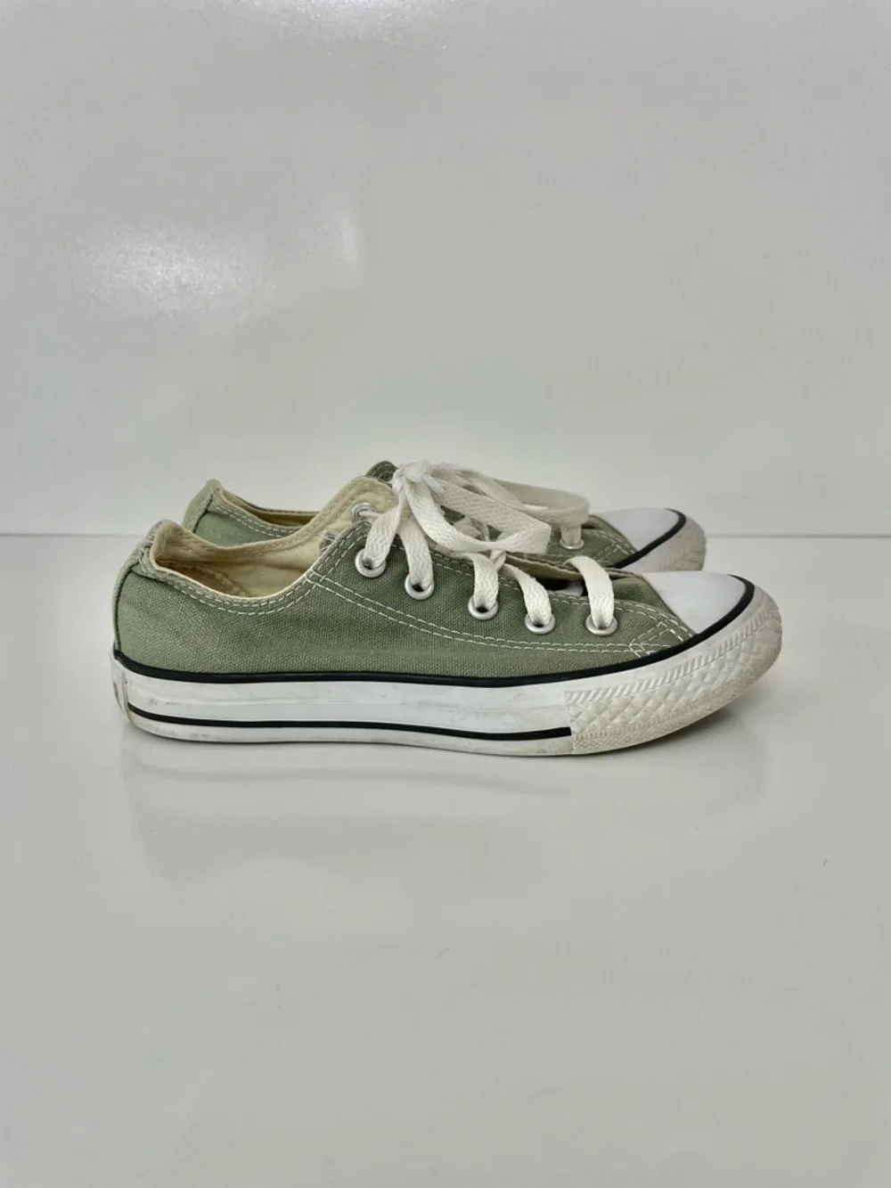 Converse All Star Low-Top Light Green Canvas Sneakers Kids 13Y Streetwear Indie